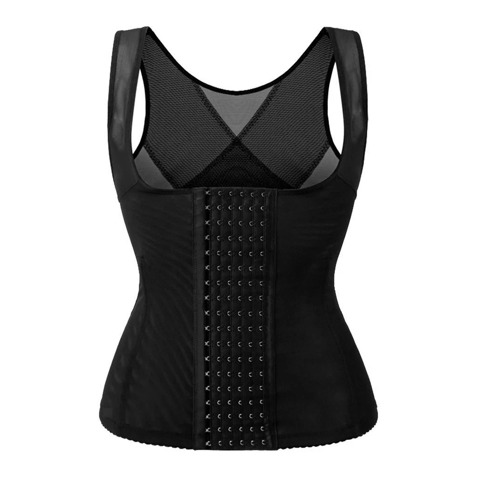 MARKENLOS Damen Unterbrust Waist Trainer Push Up Korsett Weste Rückenstütze Abnehmen