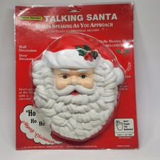 Vintage 1990s Telco Talking Santa Wall/Door Decoration Motion Sensor Christmas