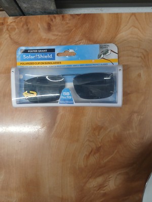 Foster Grant Solar Shield 54 Rec 8 Lens Ultralight Sunglass Clip On 100% UVA UVB