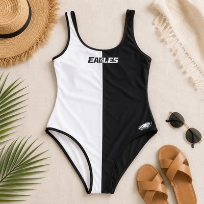 NFL Philadelphia Eagles G-III 4Her Womens XL Colorblock One Piece Swimsuit New