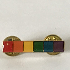 Rainbow Pride Lapel Pin LGBTQ Bar Straight Line Y 