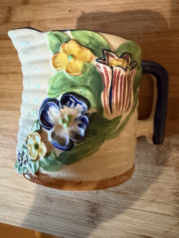 Vintage Floral Embossed Pitcher/Creamer Made In Japan Stunning Well Made!