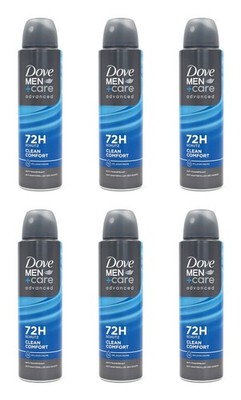 Dove Men +Care Clean Comfort Anti-Transpirat Deospray , 6x150ml EAN8720181284304