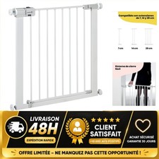 Safety 1st Barrière de Sécurité Enfant à Pression 73-80 cm Escalier Porte Blanc