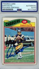 Dan Fouts 1977 Topps Chargers HOF PSA/DNA Signed Auto Autographed