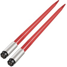3000lb 39in 1 3/4in Red Coated Square Bale Spike  Hay Spear with Hex Nut