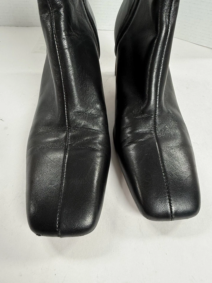 & OTHER STORIES Women's Black Leather Chelsea Ankle Pull On Boots Size 11.5 - Image 4 of 4