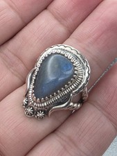 UTC 925 Sterling Silver LABRADORITE Ring Size 9