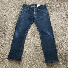 RGT Jeans Men  s 32x28 Blue Stanton Slim Straight Selvedge Denim Jeans Japanese