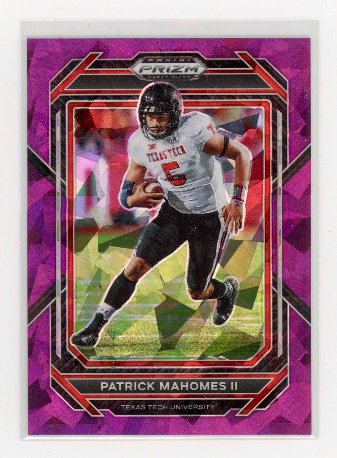 PATRICK MAHOMES 2023 Prizm Draft Picks Purple Ice /149 #81 Texas Tech KC Chiefs