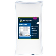 Sertapedic Extra Firm Bed Pillow King 2 Pack Hypoallergenic
