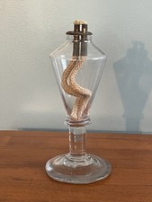 ca.1830's Boston Area Blown Whale Oil Lamp - Drop in Burner