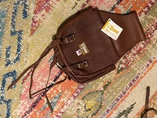 Cashel Large leather saddle bags western tack no reserve not used