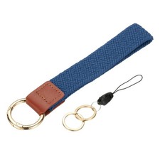 Stretchy Wristlet Keychain Lanyard for Keys Phone Wallet, Cold Blue