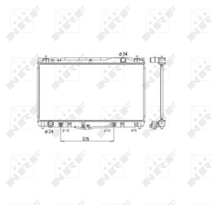 Radiateur de refroidissement NRF 53588 pour moteur essence et diesel OE 164000A240