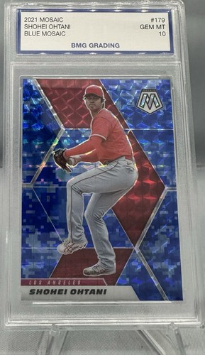 2021 PANINI MOSAIC CAMO BLUE #179 SHOHEI OHTANI KGS 10