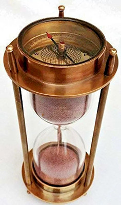 Sand Timer Hourglass Brass Nautical Maritime Hour Glass Vintage Sand Clock Gift