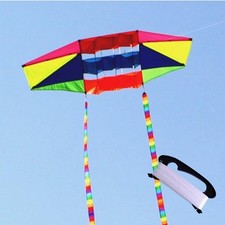 Colorful Kite Outdoor Sport Toys Parachute Large Huge Wing Span Long Tail Single