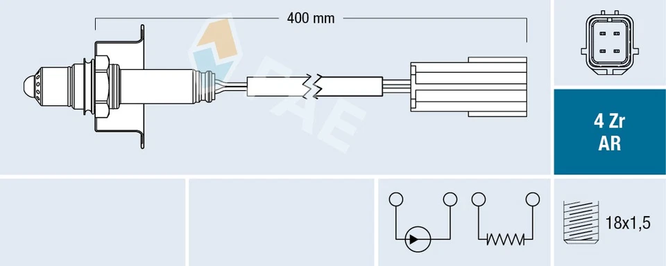 Lambda Sensor 75643 for Nissan Cabstar Navara/NP300/Platform/Chassis PATHFINDER   - Image 2 of 4