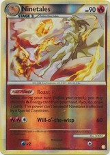 Lightly Played Ninetales - 7/123 - Holo Rare - Reverse Holo Pokemon HeartGold &