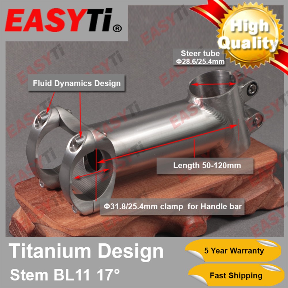 Stem 1 Inch 31.8mm 17&ordm; Xc Dh Mtb Road Bike Stem
