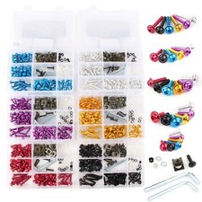 Komplettes Verkleidungsbolzen Karosserieschrauben Muttern Kit für Kawasaki Alloy