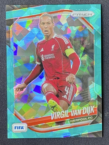 Virgil van Dijk 2025-26 Panini Prizm FIFA Teal Ice Base /99 #103