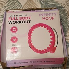 INFINITY HOOP Weighted Hoop Pink Blue Set Full Body Workout Sweat Belt