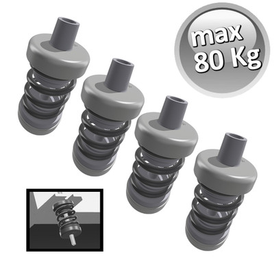 Federschwingungsdämpfer für kanalisierte VMCs und Inneneinheiten Tragkraft max 80 kg. gri