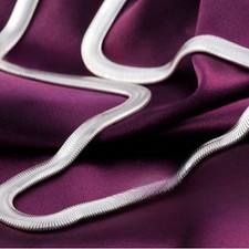 Popular Jewelry Silver Plated Flat Snake 6MM Soft Snake Bone Necklace Spot