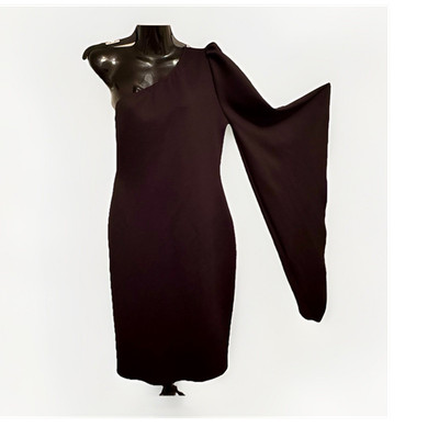 one shoulder long sleeve asymmetrical dress Asymmetric One-Shoulder Neckline Long Sleeve Gown