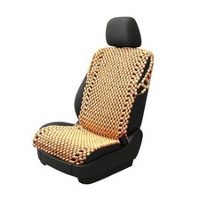 Beaded Car Seat Cover, Cooling Wood Bead Seat Cover, Breathable 1-Pack Natural