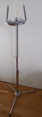 RARE Vintage Premier Lokfast TWIN TOM stand complete gc UK MADE as shown