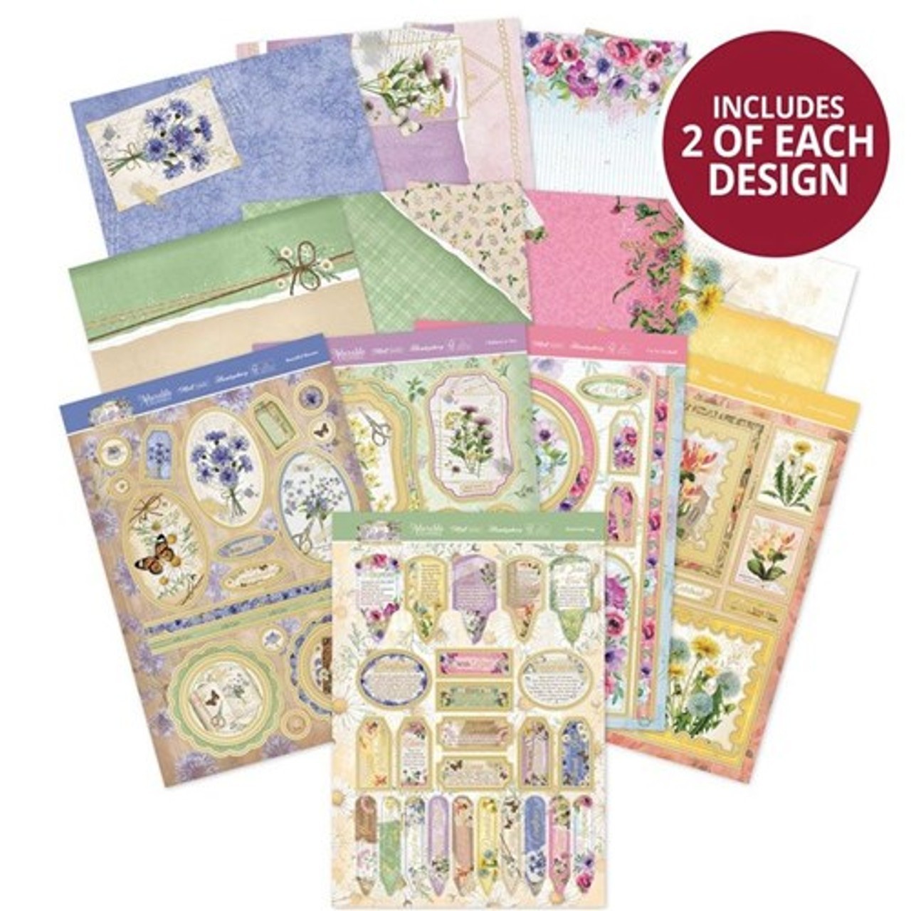 HUNKYDORY - FOREVER FLORALS - WILDFLOWERS LUXURY TOPPER COLLECTIONS - MAKES 16