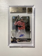 Kristian Robinson Rc Rookie 1st Bowman Chrome Auto 