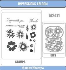 IMPRESSIONS ABLOOM Cutting Dies  Stamps Scrapbook DIY Greeting Card Handmade