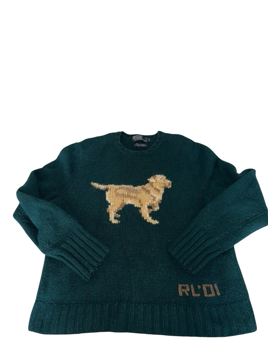 M*x様 90s Polo Ralph Lauren dog hand knit Polo Ralph Lauren Dog In Men's Sweaters for sale | eBay