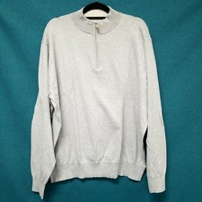 Peter Millar Light Gray Quarter Zip Cashmere ...