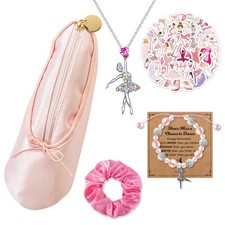 Y1tvei Ballerina Shoe Makeup Bag 7.8 inches x 2.7 x 1.9 inches, Pink