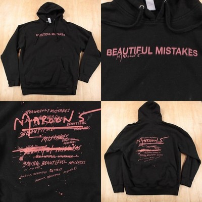 Maroon 5 Beautiful Mistakes hoodie sweatshirt LARGE 90s y2k pop rock adam levine
