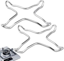 2 Stück Gasherd Aufsatz, Gaskocher Aufsatz Gas Kreuz Topfträger Edelstahl Wok Ri