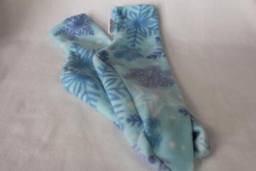 Women's Polar Fleece Socks Slippers Choose Size Snowflakes - Picture 1 of 1