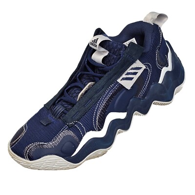 adidas Men's Exhibit B Basketball Shoes - Navy Blue/Cloud White/Team Light Grey / 9.5