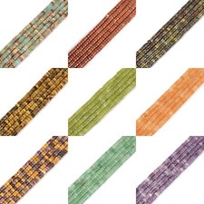 4mm Natural gemstone heishi rondelle spacer jewelry making DIY loose beads 15"