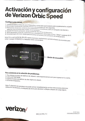 Verizon Orbit Speed Mobile Internet Hotspot [FREE SHIPPING] [ORB400LBVZRT]
