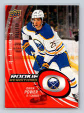 2022-23 UD Trilogy #RR-37 Owen Power  -Rookie Renditions Red 488/799-Sabres
