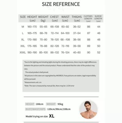 AMORESY Men's Tracksuits Jumpsuits Shiny Glossy Bodysuit Tights