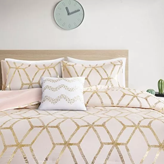 Girls rose top gold bedding