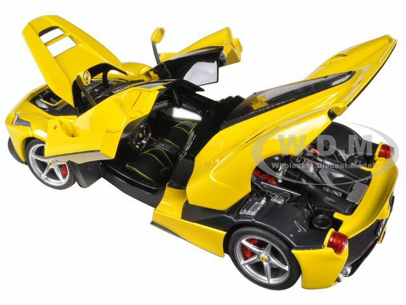 FERRARI LAFERRARI F70 HYBRID YELLOW 1/18 DIECAST MODEL CAR BY HOT