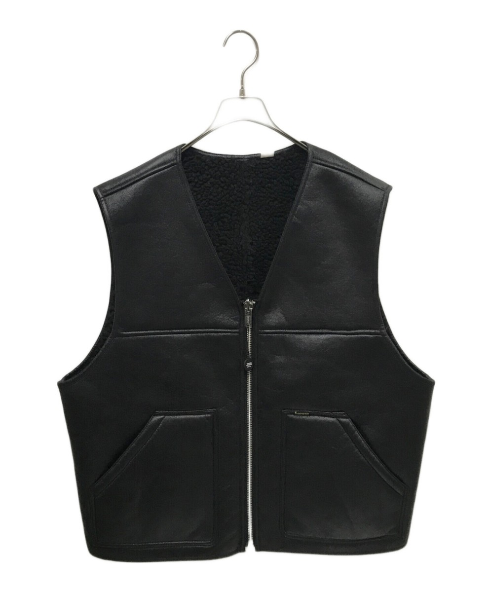 SUPREME Reversible Faux Shearling Work Vest Size: L Black Men | eBay